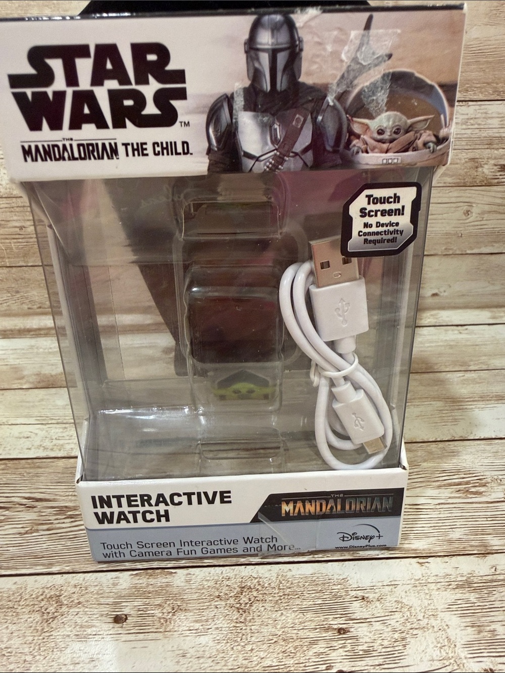 Star Wars Mandalorian Kids Interactive Touchscreen Watch - Green and Black NEW
